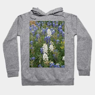 White bluebonnets Hoodie